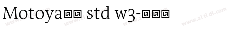 Motoya黑体 std w3字体转换